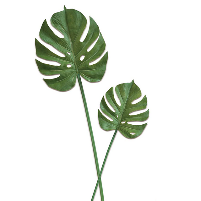 artificial monstera leaves detail