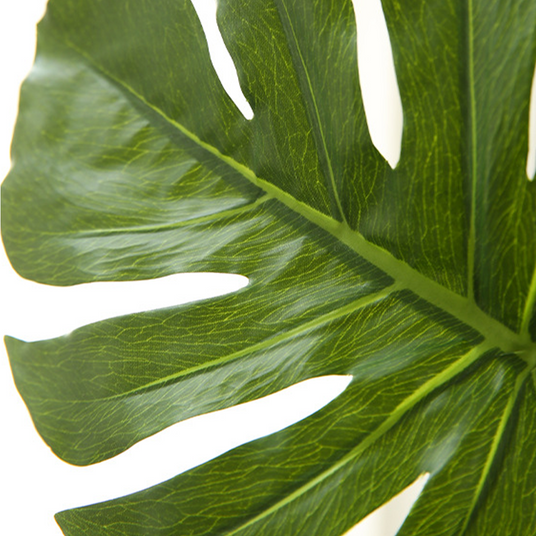 artificial monstera leaves detail