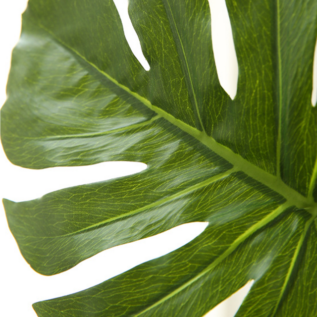 artificial monstera leaves detail