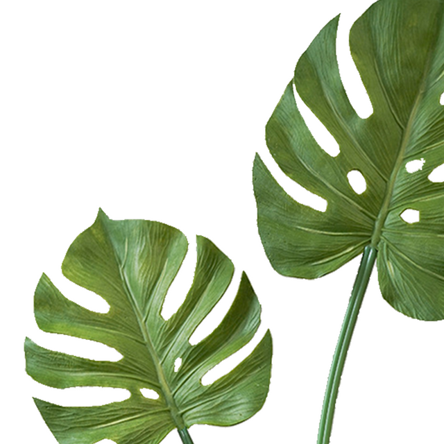 artificial monstera leaves detail