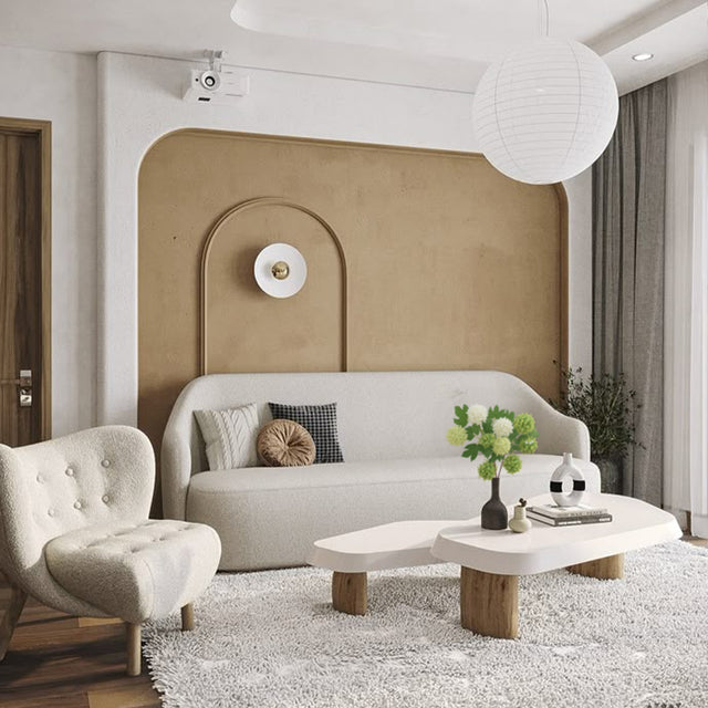 artificial snowball flower on the coffee table