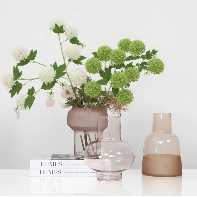 artificial snowball flower on the table