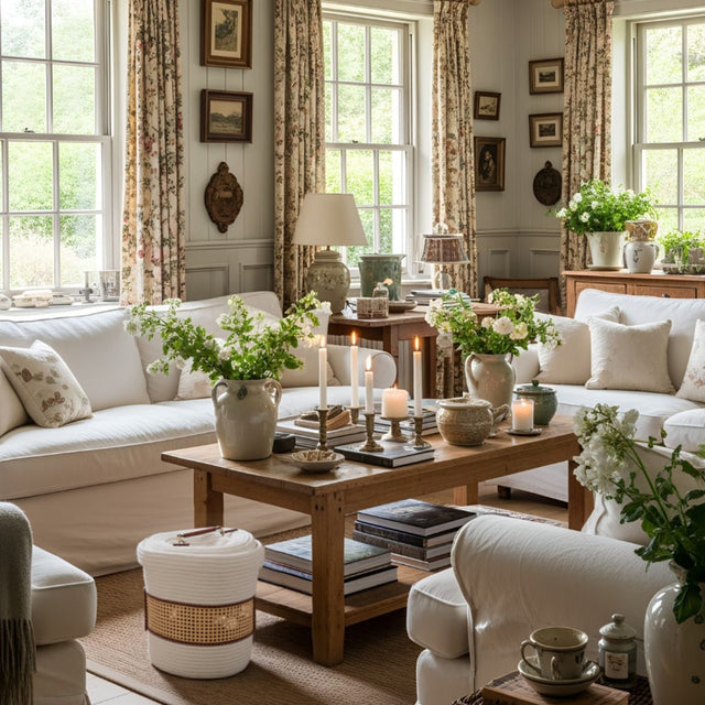bamboo cotton rope woven storage basket with a lid in the living room