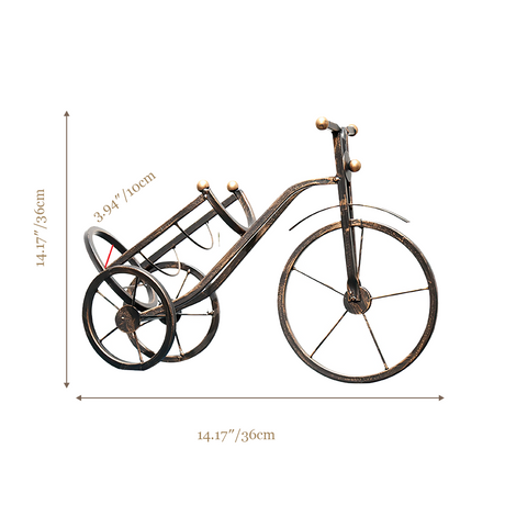 bicycle shaped wine rack size chart