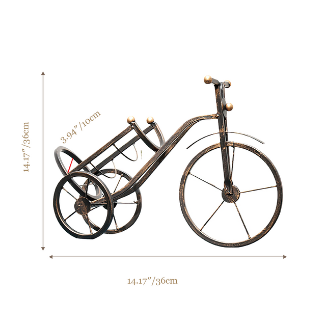 bicycle shaped wine rack size chart