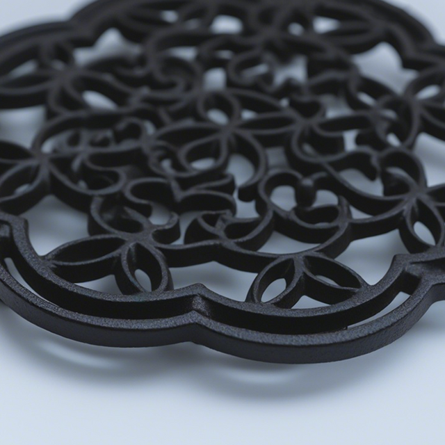 black table coaster details