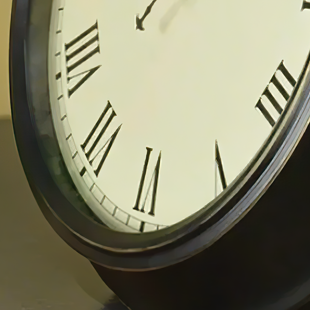 black wall clock details