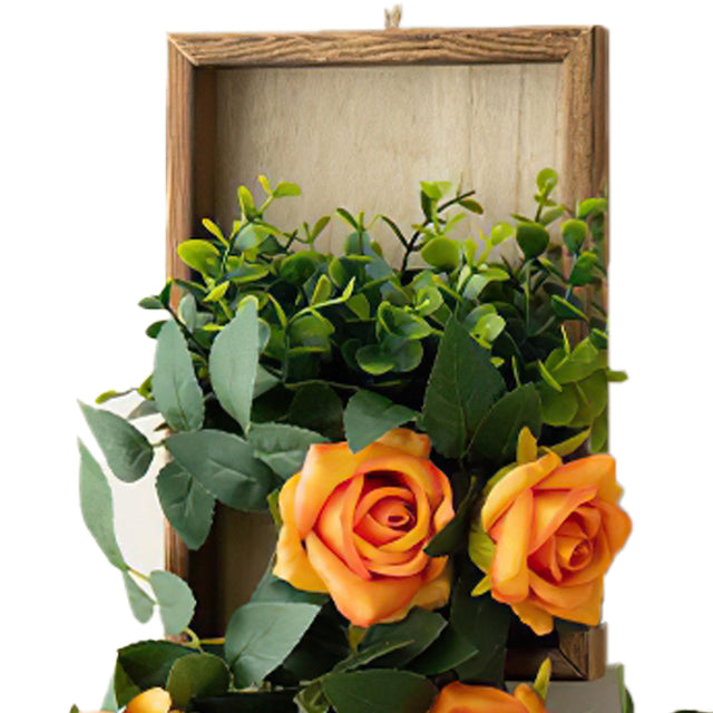 bohemian wood wall hanging plant shelf details