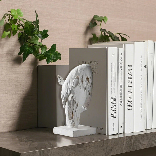 books are sandwiched inside the bookends