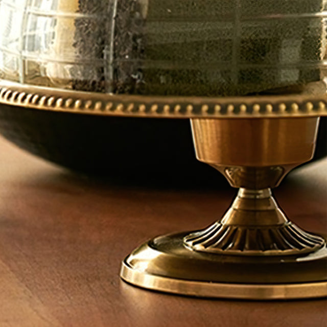 brass cake stand details