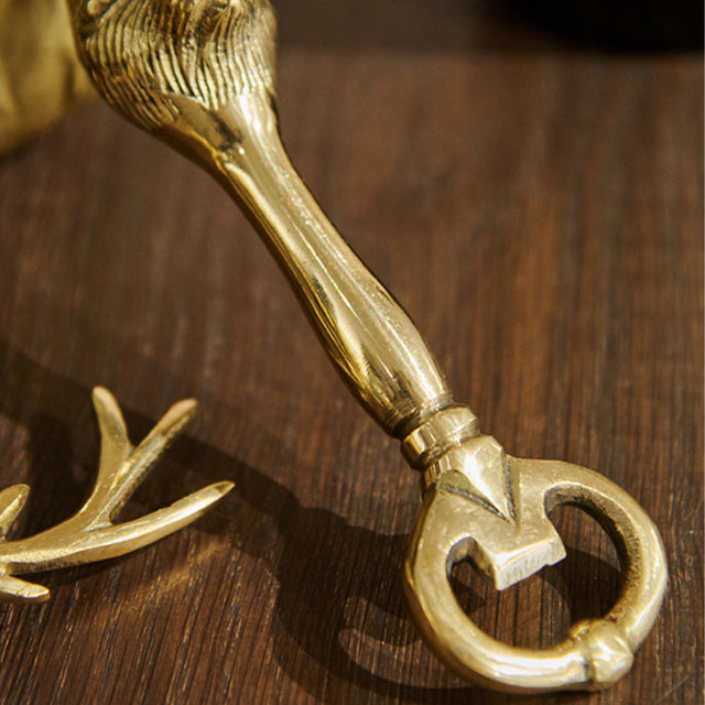 brass decorative bottle opener details