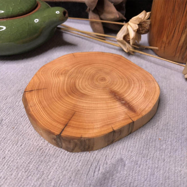 brown wood coaster details