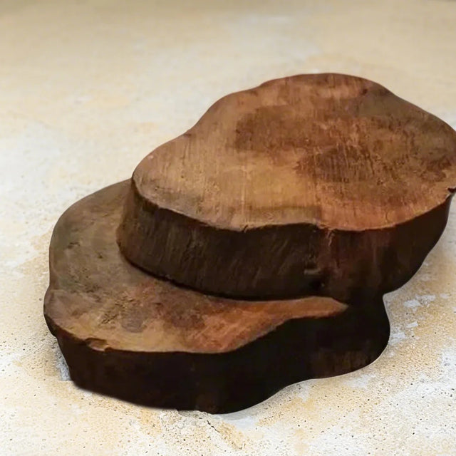 brown wood coaster on the table