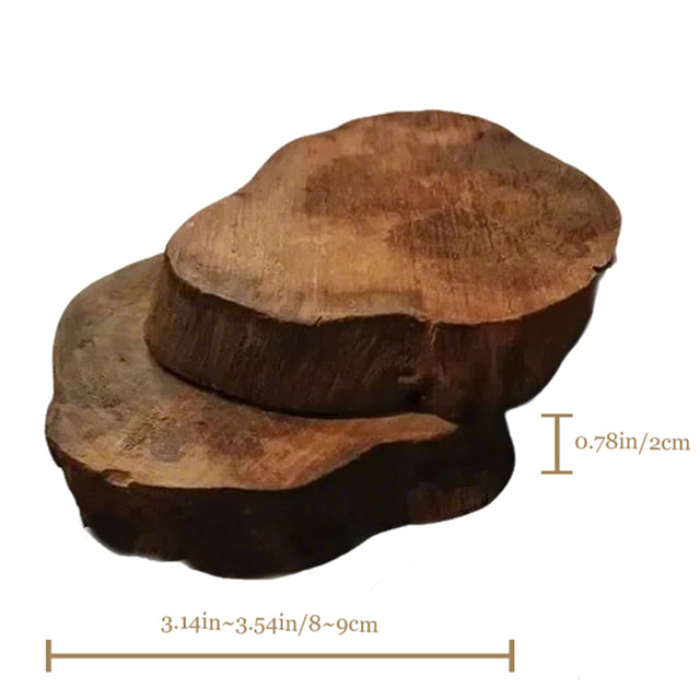 brown wood coaster size chart