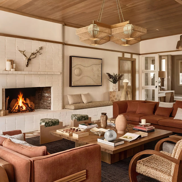 candle holder on the coffee table