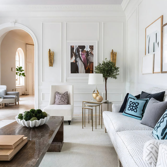 candle holder on the coffee table