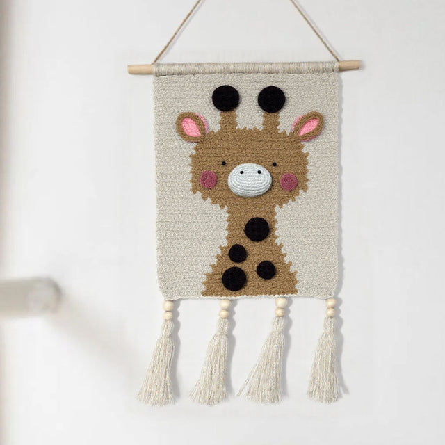 cartoon animal wall hanging giraffe