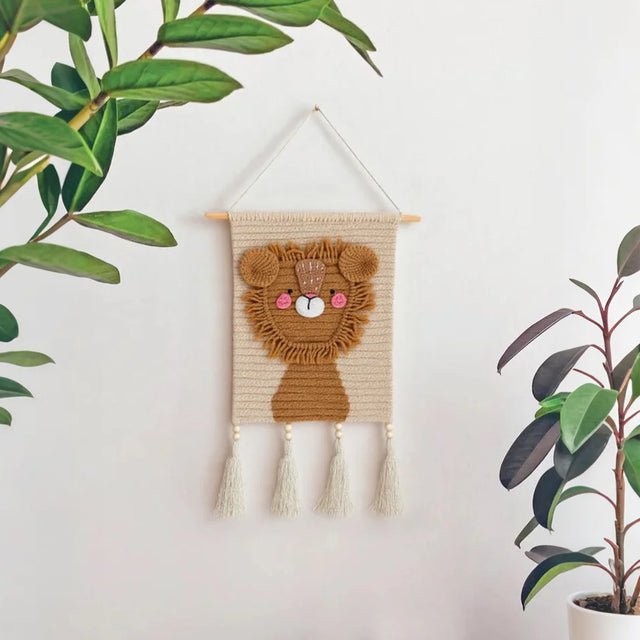 cartoon animal wall hanging lion