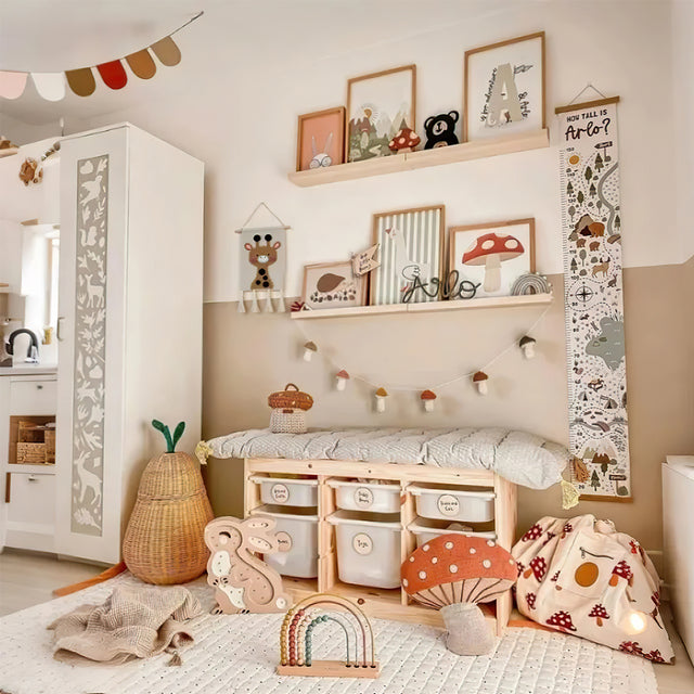 cartoon animal wall hanging on the wall