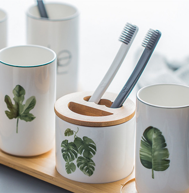 ceramic bathroom set details