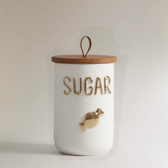 ceramic canister jar sugar with airtight lid