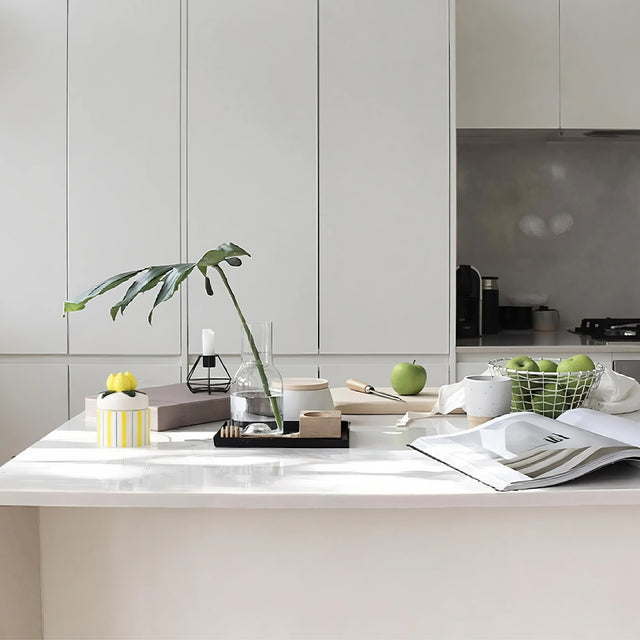 ceramic cookie jar on the kitchen island