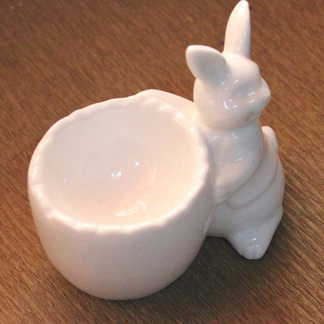 ceramic easter bunny bowl details 06031