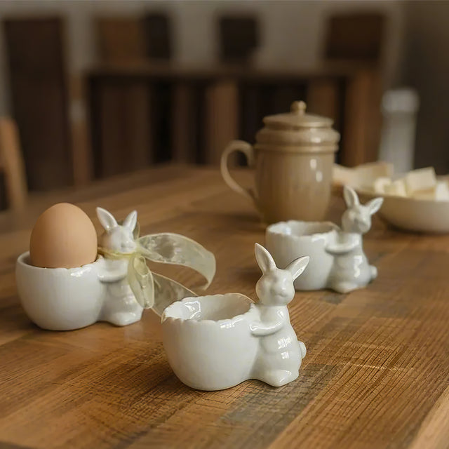 ceramic easter bunny bowl for eggs