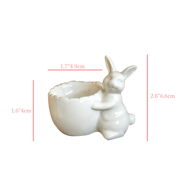 ceramic easter bunny bowl size chart