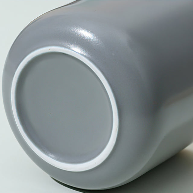 ceramic storage jar set with spoons gray details