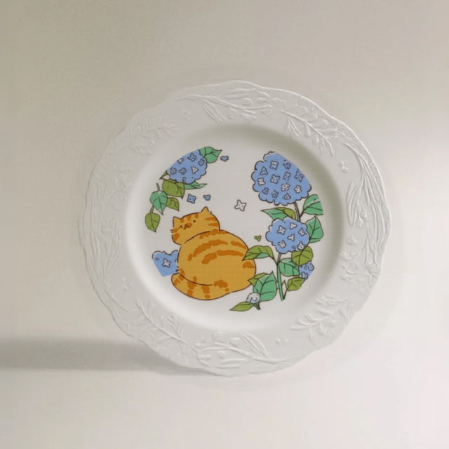 ceramic-trim-edged-cat-pattern-dessert-plate-product-07154