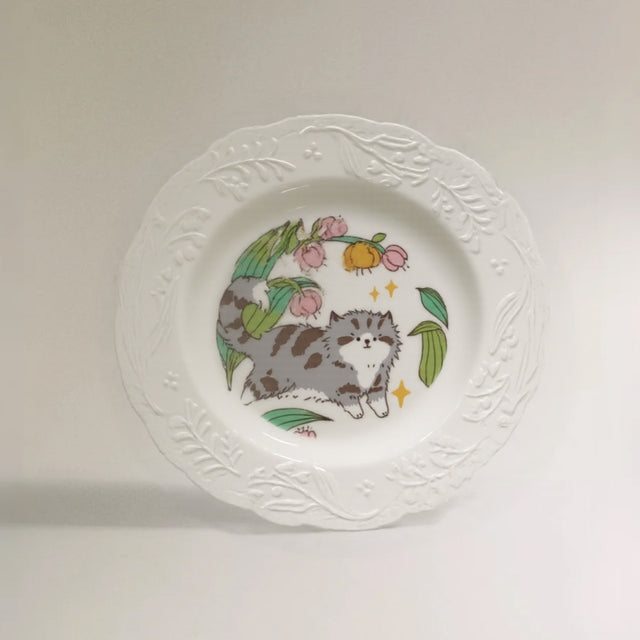 ceramic-trim-edged-cat-pattern-dessert-plate-product-07155