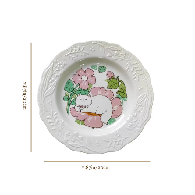 ceramic-trim-edged-cat-pattern-dessert-plate-size-07152