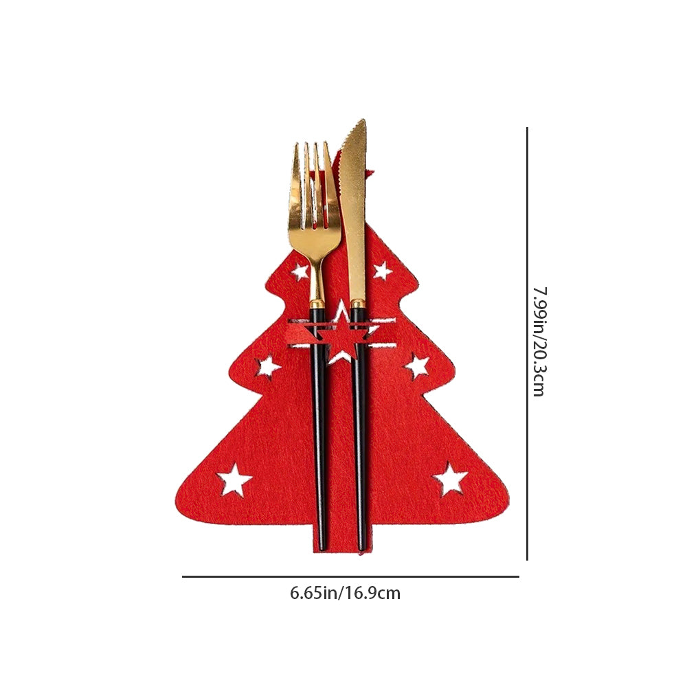 christmas tree fork & knife holder size chart