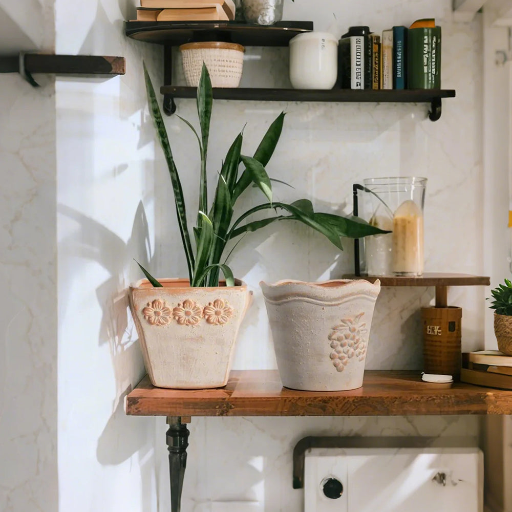 clay vase on the table 2