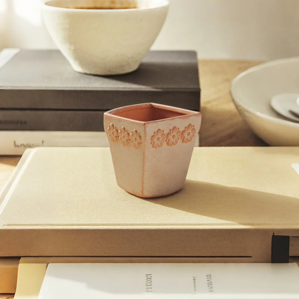 clay vase on the table