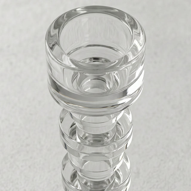 close up of crystal tealight candle holder cup