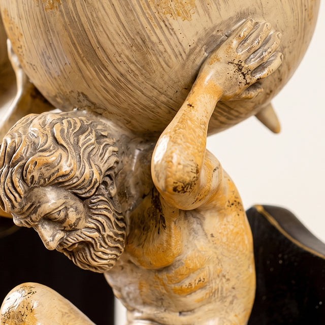 close up of gold angel head