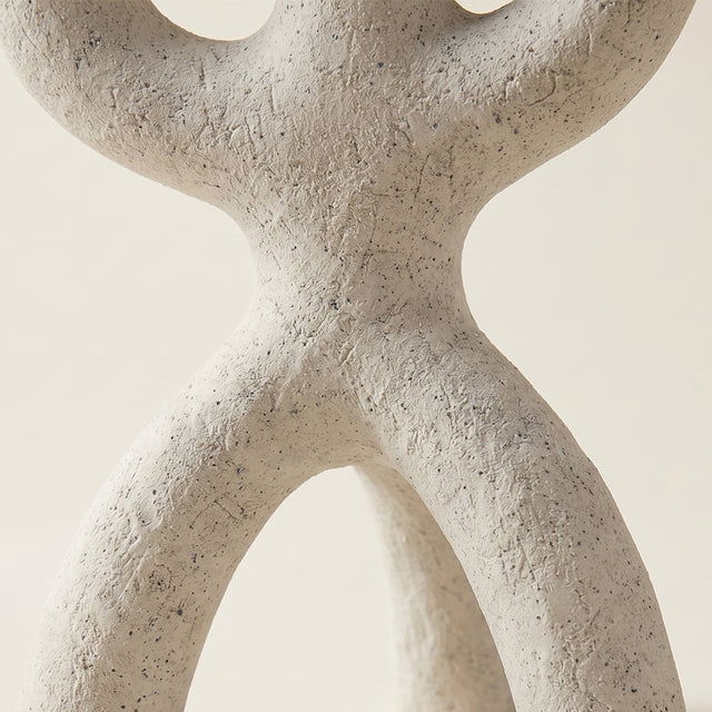 close up of textured candle holder center joint