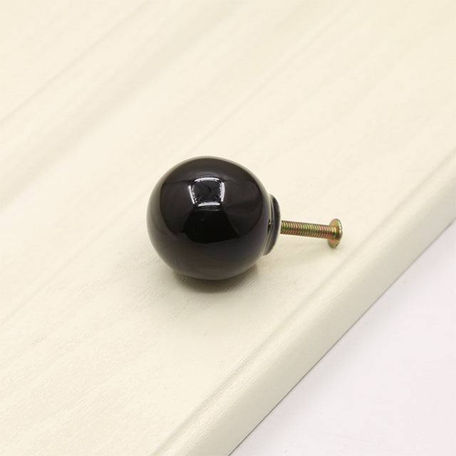 colorful ceramic handles close up