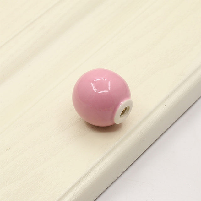 colorful ceramic handles close up