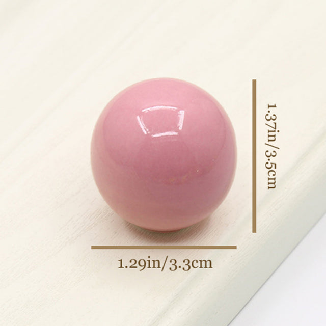 colorful ceramic handles light pink