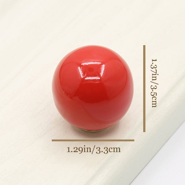 colorful ceramic handles red