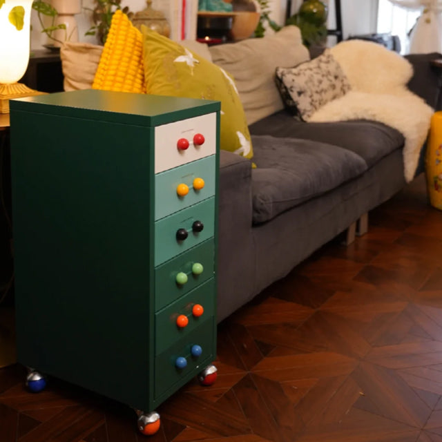 colorful ceramic handles scene