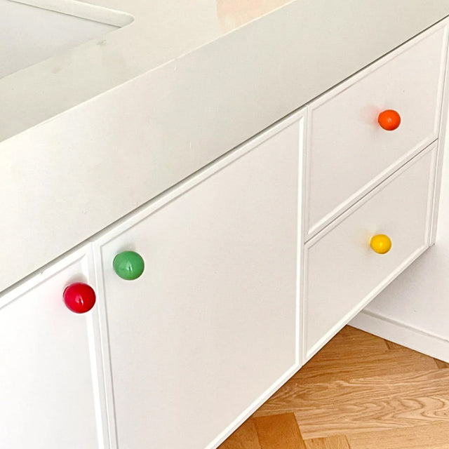 colorful ceramic handles scene