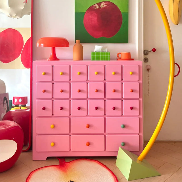 colorful ceramic handles scene