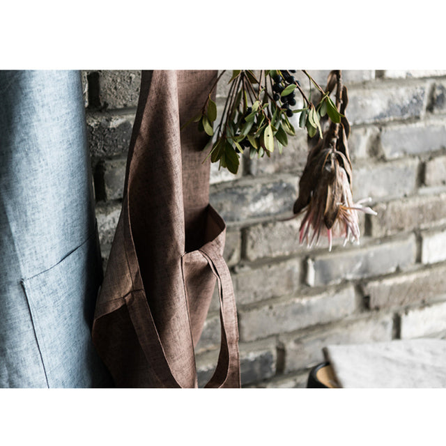 cotton linen waterproof apron details