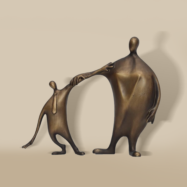 creative alloy father son decorative ornament