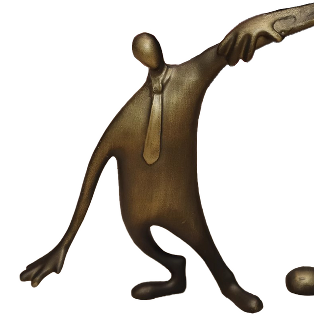 creative alloy father son decorative ornament details