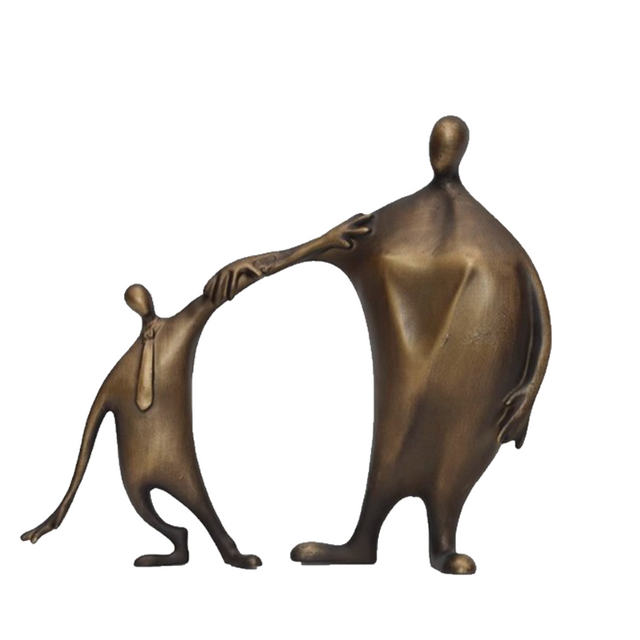 creative alloy father son decorative ornament details